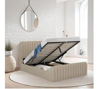 Lit coffre 140x190 cm NEVA + 1 sommier / Beige