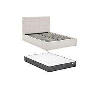 PASCAL MORABITO Vente-Unique - Lit 2 Personnes avec sommier - 160 x 200 cm - Beige - HOPEYA