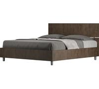 Lit coffre 160x190 tête de lit droite Demas noyer