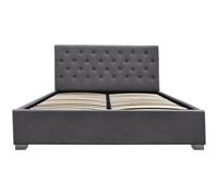 Lit double avec coffre ""Tino"" - 160 × 200 cm - Gris