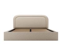 Lit coffre 180 x 200 cm - Tissu chiné- Beige - FIREZA II