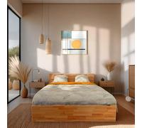 Lit Coffre 180x200cm Milo avec tête de lit + sommier/Hêtre Massif huilé