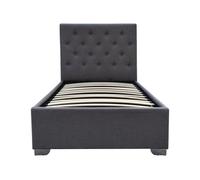 Lit simple avec coffre ""Tino"" - 90 × 190 cm - Gris