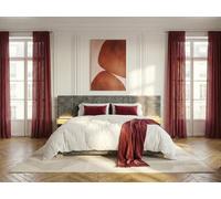 Lit coffre ALOE avec chevets et LED intégrées gris 180x200 BOBOCHIC 180x200 Gris