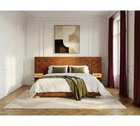 Lit coffre ALOE avec chevets et LED intégrées orange 160x200 BOBOCHIC 160x200 Orange