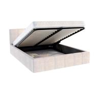 Lit coffre ATLANTA 160 x 200 cm avec sommier à lattes relevable Beige