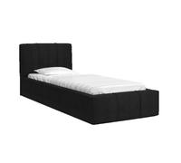 Lit coffre ATLANTA 90 x 200 cm avec sommier à lattes relevable Noir