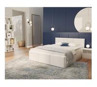 Lit coffre Barcelona 140 x 200 cm avec sommier à lattes relevable Blanc