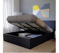 WEBER INDUSTRIES Lit Coffre Barcelona 160x200 + 1 sommier/Noir