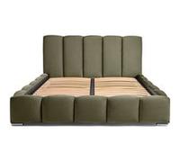 Torreon - lit coffre - 140x200 - sommier inclus - en velours