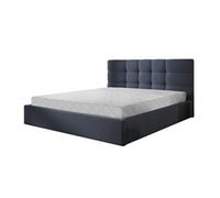 Lit coffre best mobilier 170 x 213 x 106 cm en ardoise sommier a lattes pour 2 personnes de couleur bleu Bleu Ardoise G
