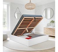 Lit Coffre Bilbao 160x200 cm + sommier/Blanc