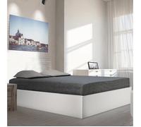 Lit coffre BILBAO 180x200 cm + sommier / blanc