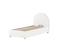 Vipack Lit coffre enfant Moon bouclé 90 x 200 cm Blanc