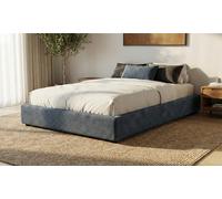 Lit coffre Cômes Velours côtelé matelas Empereur en option : 180 x 200 cm / Beige / Lit + matelas