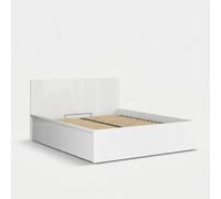 Lit coffre double 160 x 200 cm avec sommier Tetrix - Blanc