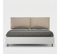 Lit coffre double en bois 160x190 cm avec coussins Egos Antea