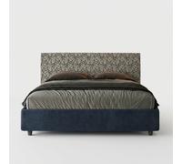 Lit-coffre double en tissu 160x190 conteneur de rangement moderne Arla Norris Er