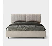 Lit-coffre double en tissu conteneur de rangement 160x190 Mados Giada Aragona