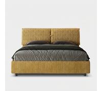 Lit-coffre double en tissu conteneur de rangement 160x190 Mados Giada Aragona