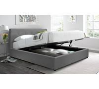 Lit coffre en simili cuir de Sampur : 90 x 190 cm / Blanc