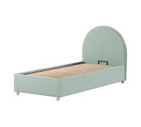 Vipack Lit Coffre Bouclé Vert Moon 90x200 cm