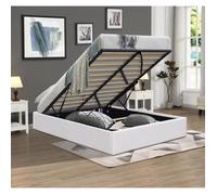 Lit Coffre LORIS 160x200 Lit Coffre Loris blanc Pieds pour matelas 160x200 cm - 2 x 14 Lattes