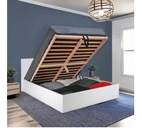 Lit coffre MADRID 180x200 + 1 sommier / Blanc