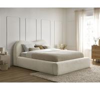 Lit coffre ORLANE tissu bouclette beige 160x200 BOBOCHIC 160x200 Beige