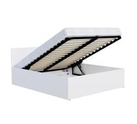 Lit coffre Panama 120x200 - Sommier inclus Blanc