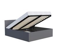 Lit coffre Panama 120x200 - Sommier inclus Gris