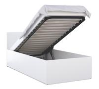 Lit coffre Panama 90x190 - Sommier inclus Blanc