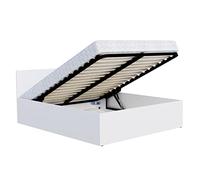 Lit coffre Paris 140 x 200 cm avec sommier à lattes relevable Blanc