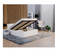 Lit coffre Paris 160 x 200 cm avec sommier à lattes relevable Blanc