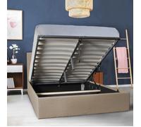 Lit coffre PARMA 140x190 + 1 sommier / Beige