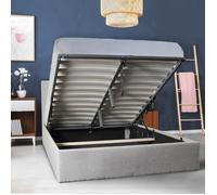 Lit coffre PARMA 140x190 + 1 sommier / Gris clair