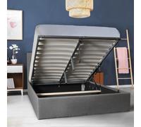 WEBER INDUSTRIES Lit Coffre Parma 140x190 + 1 sommier/Gris foncé