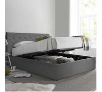 Lit Coffre Penthouse 140 x 190 by Sampur | Simili Cuir Gris | Design et Moderne - Sommier à Lattes en Bois + Tête de Lit inclus