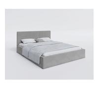 Lit coffre RINO 120 x 200 cm - Sommier inclus Gris clair
