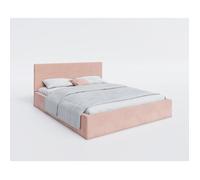 Lit coffre RINO 120 x 200 cm - Sommier inclus Rose pâle