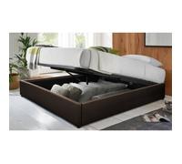 Lit Coffre - Sampur - Vegas - 160x200 - Simili Cuir Chocolat - Rangement XXL Pratique