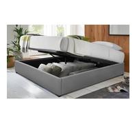 Lit Coffre - SAMPUR - Vegas - 200x200 cm - Simili Cuir - Rangement XXL - Pratique et Robuste