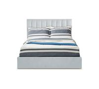 Lit Coffre Songe + Sommier Velours Argent 160cm