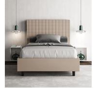 Lit coffre - SUNNY - Sunny 120x200 - Blanc - 1 personne - A lattes - Avec tiroirs