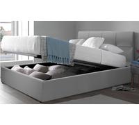 Lit coffre Venise Simili cuir matelas Cosmos en option : 140 x 190 cm / Noir / Sans matelas
