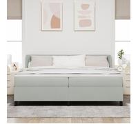 Lit coffre vidaXL avec matelas Gris clair 200x200 cm Velours 3340352