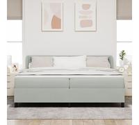 Lit Coffre Vidaxl Avec Matelas Gris Clair 200x200 Cm Velours Gris