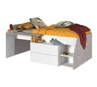 Lit combiné enfant contemporain KIM loft et l 90 L 190 ou 200 cm Multicol