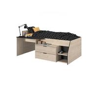 Lit Combiné enfant Kim Chene Jackson et 90 190 200 cm Noir