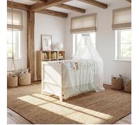 Lit combiné évolutif 70 x 140 cm - ROBA - Woodland Buddies - Blanc - Matelas et textile inclus